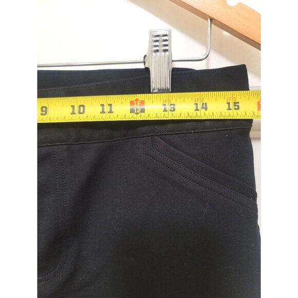 SPANX Black Ankle-Length Stretch Pants With Elastic Waist Size XL/TG - Picture 4 of 9